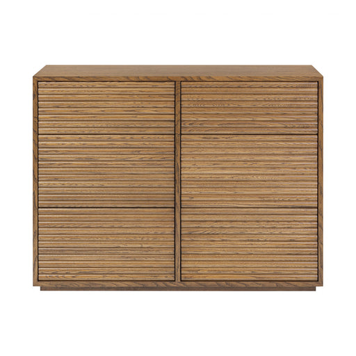 Charlton Ribbed Walnut Chest of Drawers-Cheshire Furniture Outlet