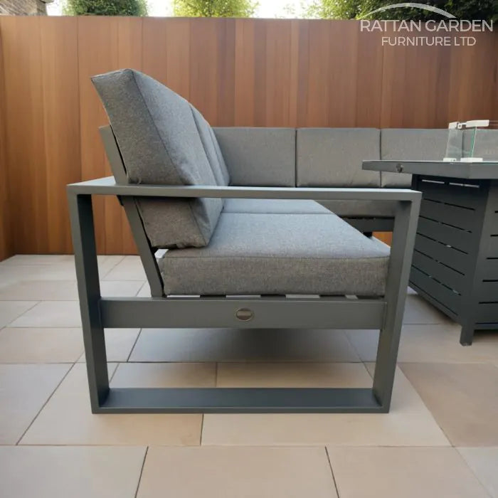 Aluminium Reuben Fire Pit Corner Sofa Set