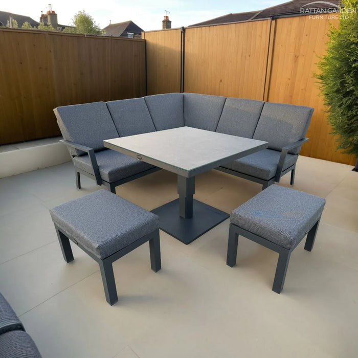 Aluminium Alexander Luxury Corner Sofa With Adjustable Table