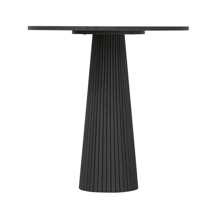 Leckford Ribbed Occasional Table | Black Oak-Cheshire Furniture Outlet