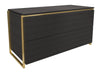 Federico Chests Of Two Drawers Black Oak Veneer-Cheshire Furniture Outlet