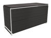 Federico Chests Of Two Drawers Black Oak Veneer-Cheshire Furniture Outlet