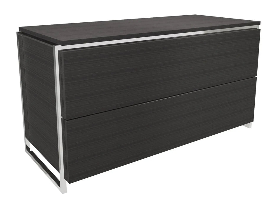 Federico Chests Of Two Drawers Black Oak Veneer-Cheshire Furniture Outlet