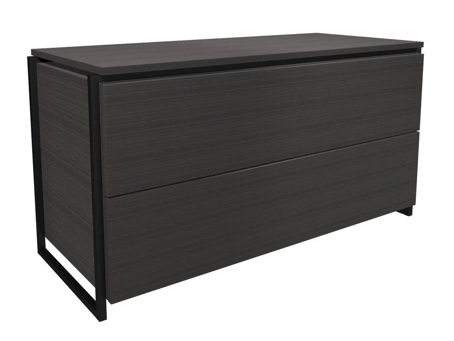 Federico Chests Of Two Drawers Black Oak Veneer-Cheshire Furniture Outlet