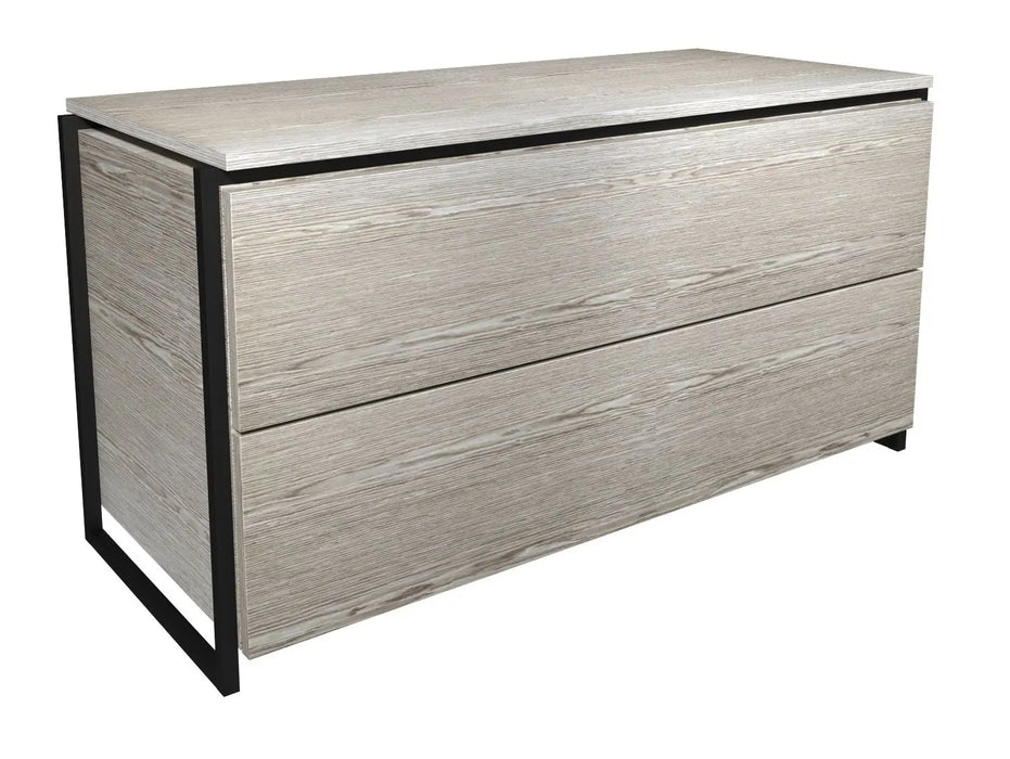 Federico Chests Of Two Drawers Black Oak Veneer-Cheshire Furniture Outlet