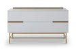 Alberto Wide Chests Of Two Drawer White Matt Lacquer-Cheshire Furniture Outlet