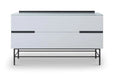 Alberto Wide Chests Of Two Drawer White Matt Lacquer-Cheshire Furniture Outlet
