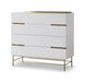 Alberto Wide Chests Of Six Drawer White Matt Lacquer-Cheshire Furniture Outlet