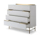 Alberto Wide Chests Of Six Drawer White Matt Lacquer-Cheshire Furniture Outlet