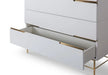 Alberto Wide Chests Of Six Drawer White Matt Lacquer-Cheshire Furniture Outlet