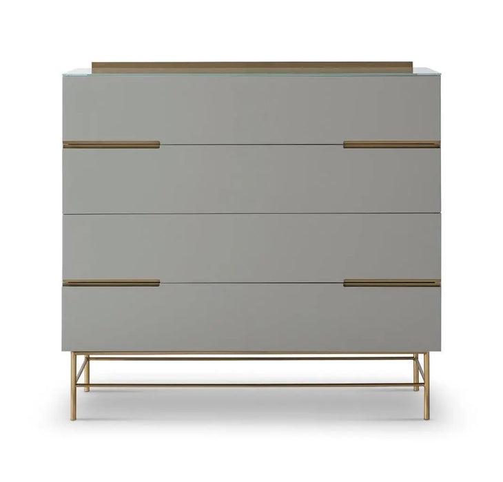 Alberto Wide Chests Of Six Drawer White Matt Lacquer-Cheshire Furniture Outlet