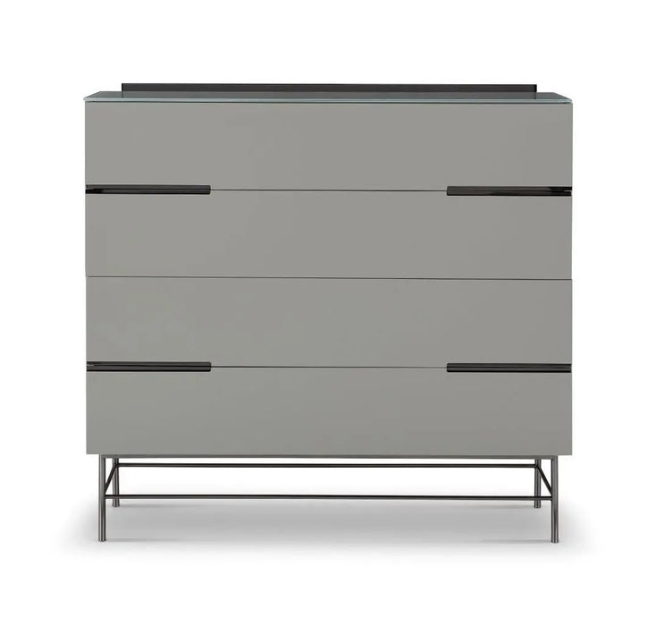 Alberto Wide Chests Of Six Drawer White Matt Lacquer-Cheshire Furniture Outlet