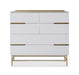 Alberto Wide Chests Of Six Drawer White Matt Lacquer-Cheshire Furniture Outlet