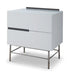 Alberto Narrow Chests Of Two Drawer White Matt Lacquer-Cheshire Furniture Outlet