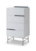 Alberto Narrow Chests Of Four Drawer White Matt Lacquer-Cheshire Furniture Outlet