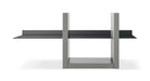 Grey & Dark Chrome Accent Wall Shelf Unit-Cheshire Furniture Outlet