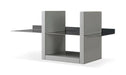 Grey & Dark Chrome Accent Wall Shelf Unit-Cheshire Furniture Outlet