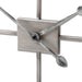 Silver Rectangular Skeleton Wall Clock-Cheshire Furniture Outlet