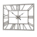 Silver Rectangular Skeleton Wall Clock-Cheshire Furniture Outlet