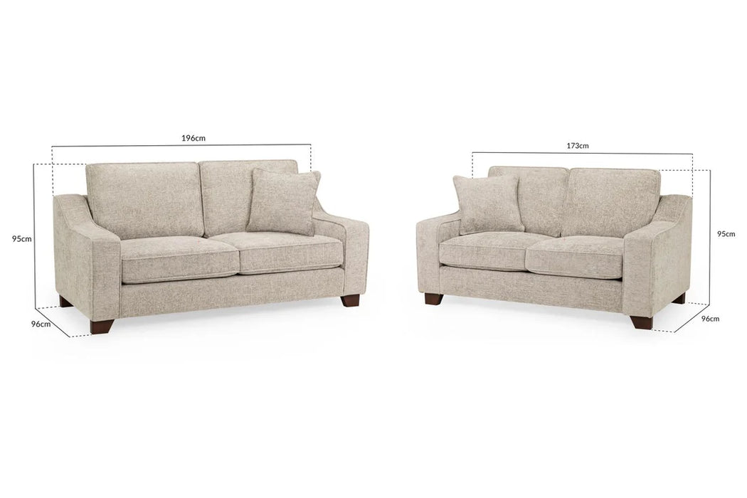 Windsor Fullback Sofa Stone 3+2 Set