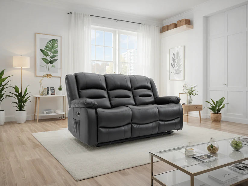 Alva Electric Recliner 3 Seater Sofa