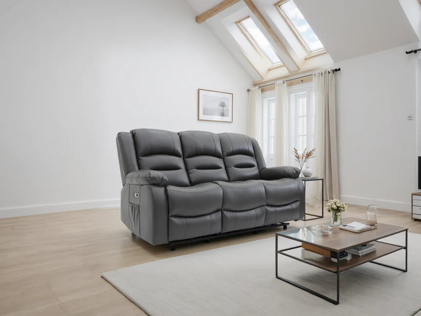 Alva Electric Recliner 3 Seater Sofa