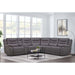 Silver Fabric Elegance Power Reclining Sofa-Cheshire Furniture Outlet