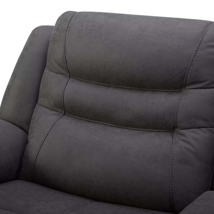 Silver Fabric Elegance Power Reclining Sofa-Cheshire Furniture Outlet