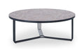 Finn Large Circular Coffee Table with Marble Top & Polished Frame-Cheshire Furniture Outlet