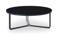 Finn Large Circular Coffee Table with Marble Top & Polished Frame-Cheshire Furniture Outlet