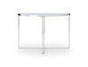 White Marble Top & Polished Chrome Frame Demi Lune Console Table-Cheshire Furniture Outlet