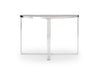 White Marble Top & Polished Chrome Frame Demi Lune Console Table-Cheshire Furniture Outlet