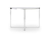 White Marble Top & Polished Chrome Frame Demi Lune Console Table-Cheshire Furniture Outlet