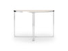White Marble Top & Polished Chrome Frame Demi Lune Console Table-Cheshire Furniture Outlet