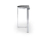 White Marble Top & Polished Chrome Frame Demi Lune Console Table-Cheshire Furniture Outlet
