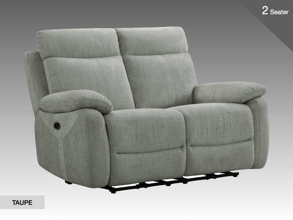 Covington 2 Seater Taupe Electric