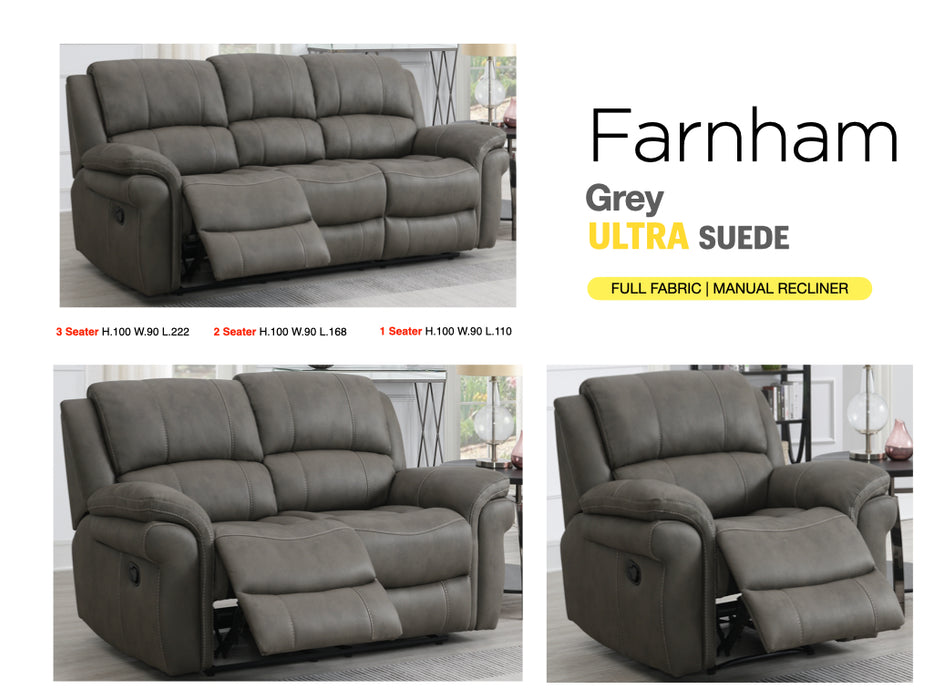 Farnham 3 Seater Ultra Grey