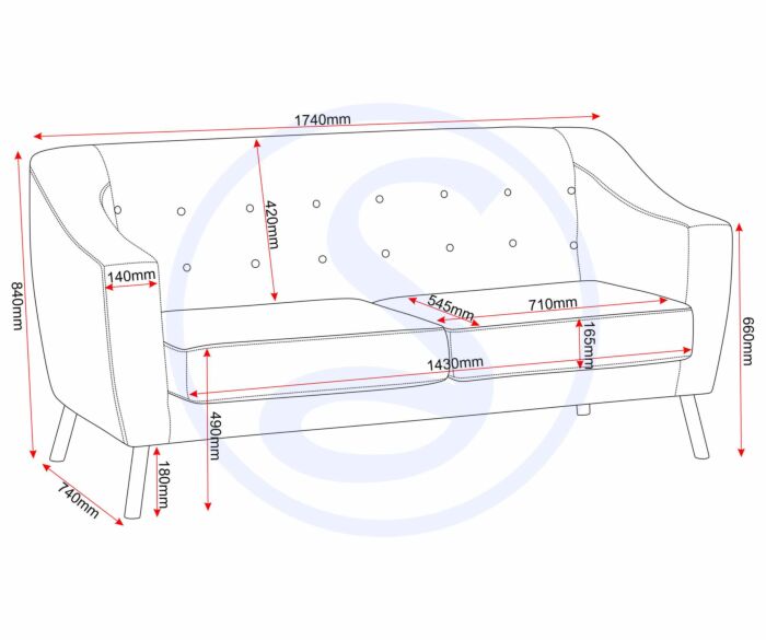 Ashley Sofa, Dark Grey