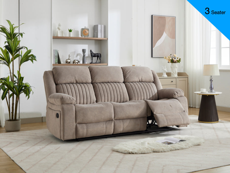 Morgan 3 Seater Recliner Taupe