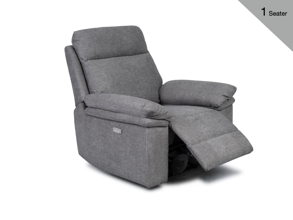 Horizon 3+1+1 Electric Reclining Suite Dark Grey