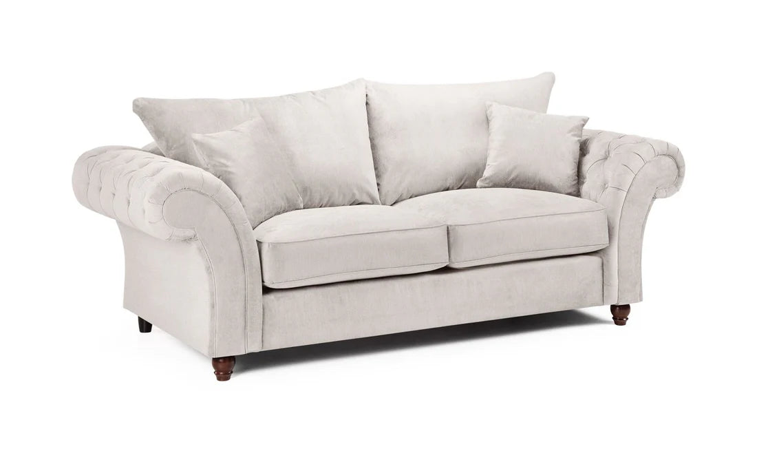 Windsor Fullback Sofa Stone 3 Seater — Cheshire Furniture Outlet