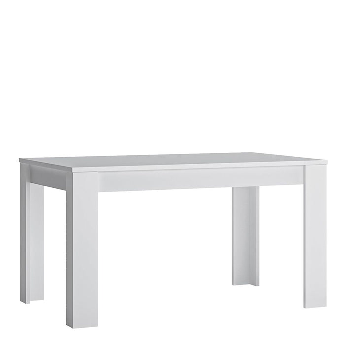 Fribo Rectangular 4-6 Seater Extending Dining Table 140-180cm in White