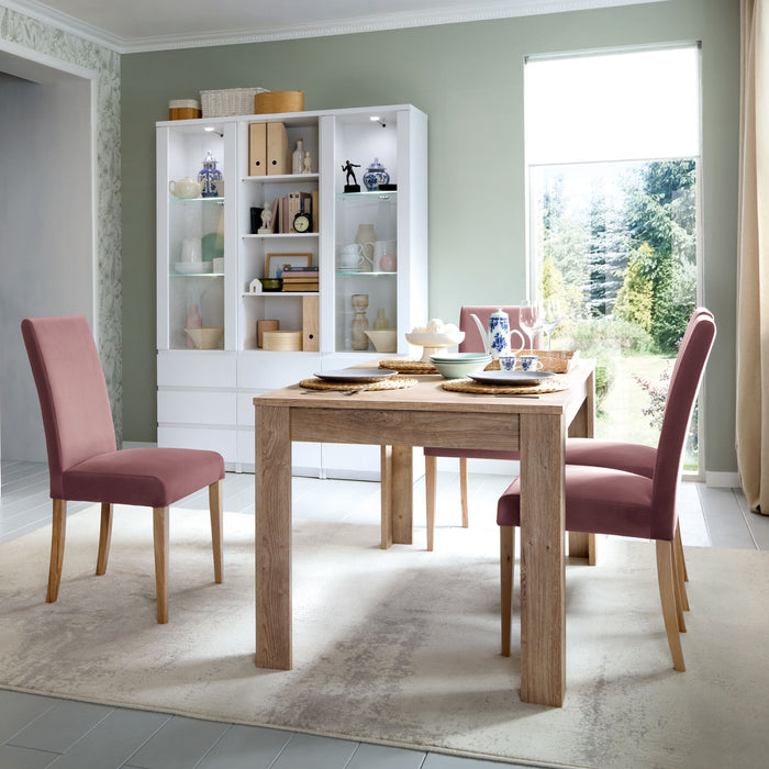 Fribo Rectangular 4-6 Seater Extending Dining Table 140-180cm in Oak