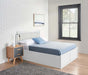 Snowy White Double Ottoman Wooden Storage Bed-Cheshire Furniture Outlet
