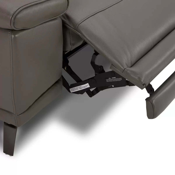 SlateLux Power Reclining Leather Sectional Sofa-Cheshire Furniture Outlet