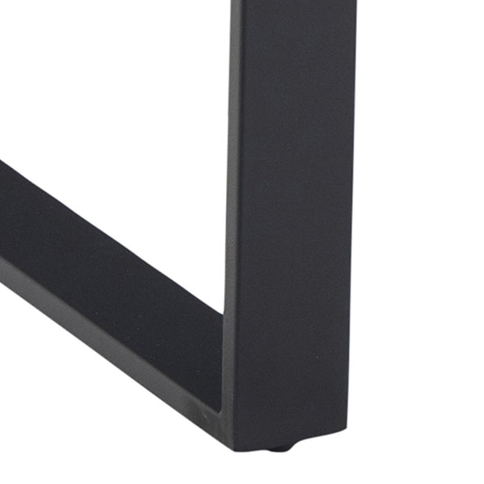 Amble 6 Seater Dining Table with Black Marble Melamine Top & Black Legs 160x74cm