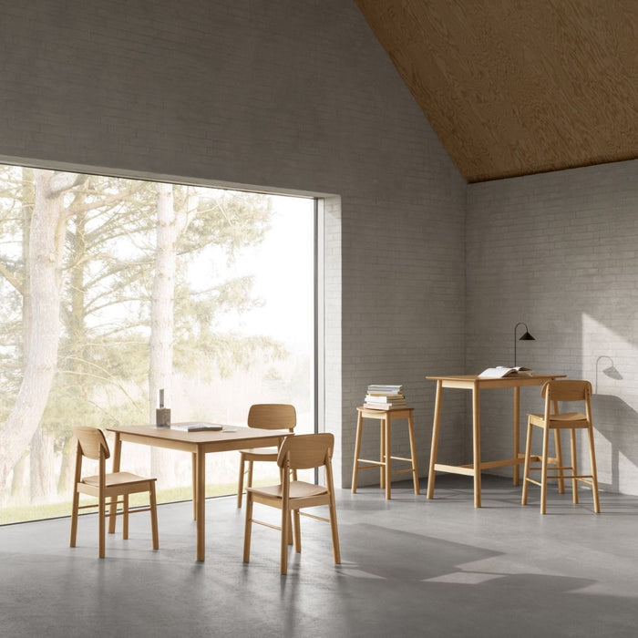 Barlow 4 seater Rectangular Dining Table in Matt Oak 120x74.8cm