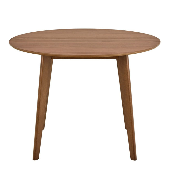 Roxby 4 Seater Round Dining Table in Walnut 105x76cm