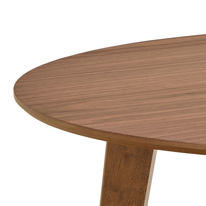 Roxby 4 Seater Round Dining Table in Walnut 105x76cm