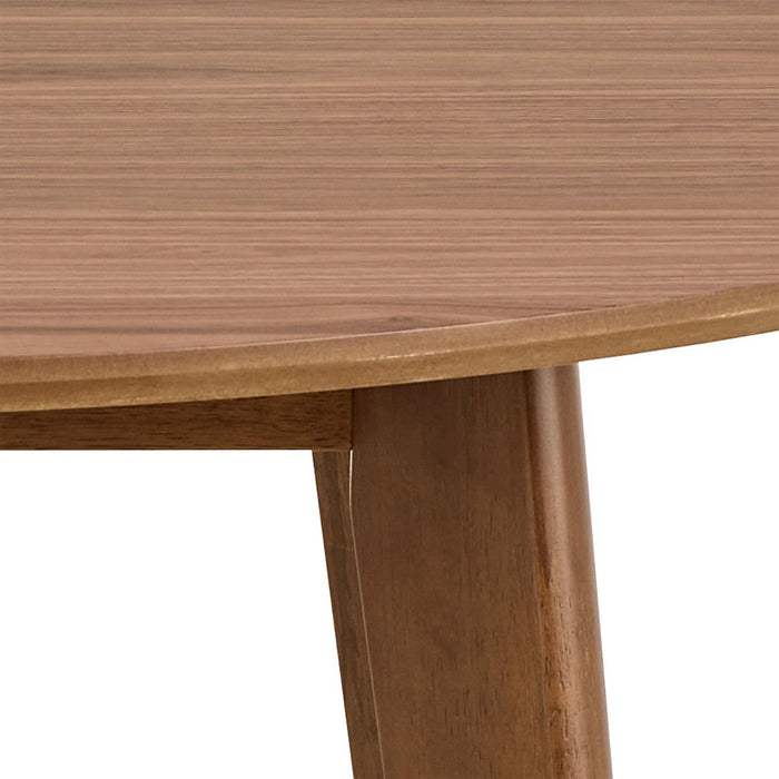 Roxby 4 Seater Round Dining Table in Walnut 105x76cm
